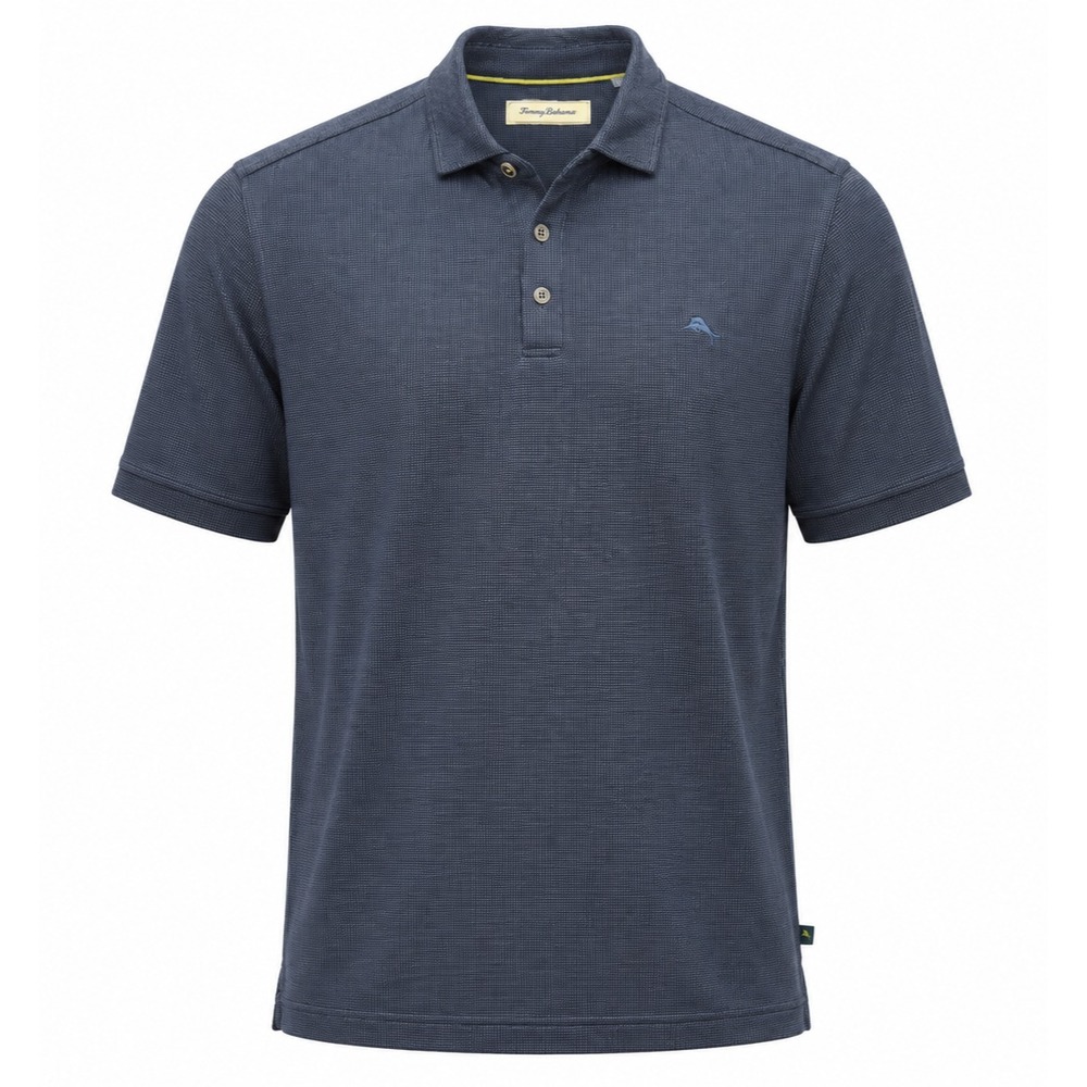Tommy Bahama Shirt Mens Large Blue Short Sleeve Model Blend Classic Preppy Polo